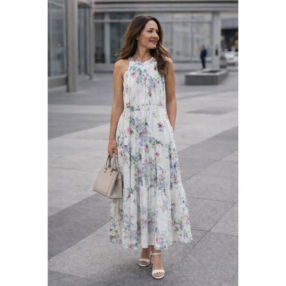Ted Baker Kahlay Pergola Floral Maxi Dress Women Size 4 (US 8-10) Sleeveless NWT - Picture 2 of 10